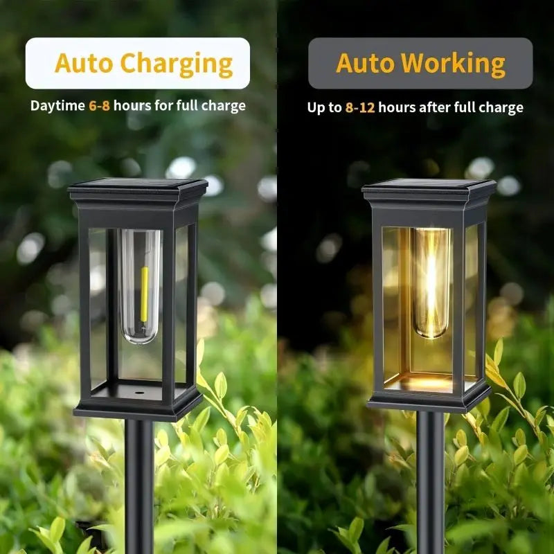 Waterproof Solar Path Lights – Garden & Lawn Outdoor Lighting