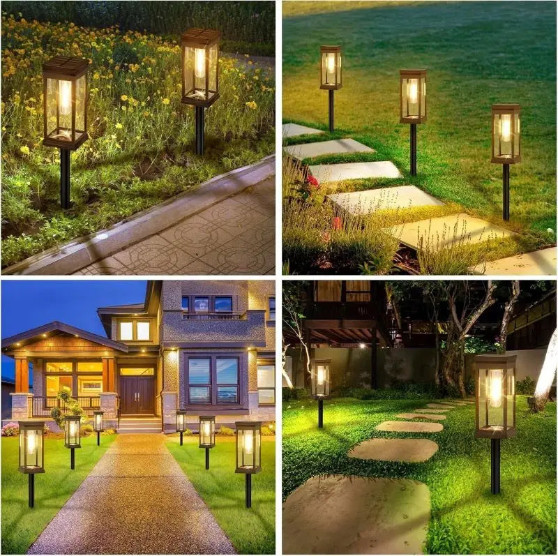 Waterproof Solar Path Lights – Garden & Lawn Outdoor Lighting